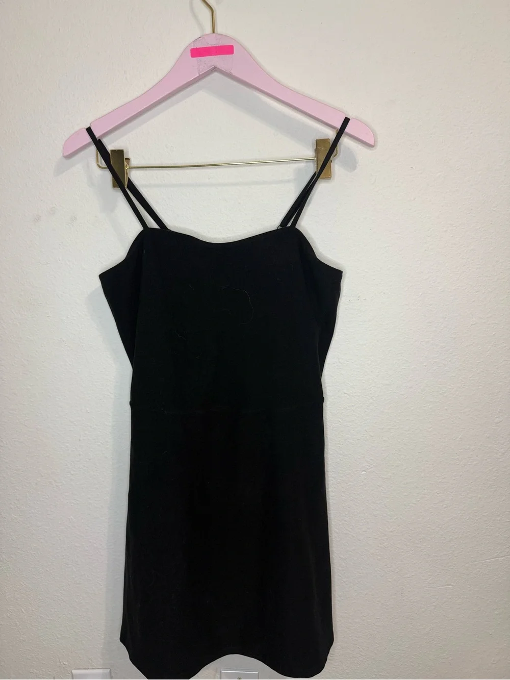 ALO Yoga Black Mini Slip Dress with Double Straps